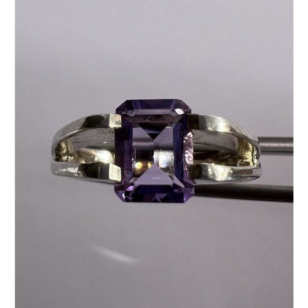 925 STERLING SILVER AMETHYST CNA RING SIZE 7